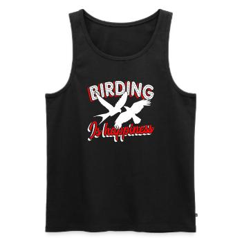 Birdwatching Birdwatching Birding Is Happiness - Men's Premium Organic Tank Top - black - Front - AI Model Male 178 light (178cm)