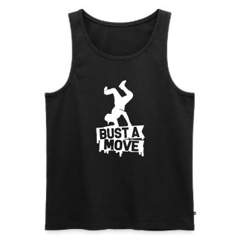 Breakdance Breakdance Bust A Move - Men's Premium Organic Tank Top - black - Front - AI Model Male 178 light (178cm)