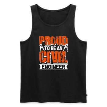 Civil Engineer Proud To Be An Civil Engineer - Men's Premium Organic Tank Top - black - Front - AI Model Male 178 light (178cm)