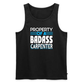 Carpenter Property Of A Badass Carpenter - Men's Premium Organic Tank Top - black - Front - AI Model Male 178 light (178cm)