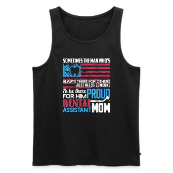 Dental Assistant Proud Dental Assistant Mom - Men's Premium Organic Tank Top - black - Front - AI Model Male 178 light (178cm)