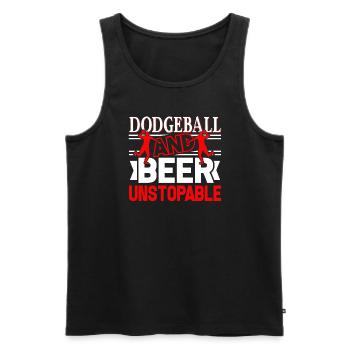Dodgeball Dodgeball And Beer Unstoppable - Men's Premium Organic Tank Top - black - Front - Michal (187cm)
