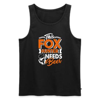 Fox Hunter Fox Hunter Needs A Beer - Men's Premium Organic Tank Top - black - Front - Michal (187cm)