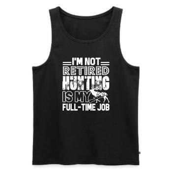 Hunting Hunting Is My Full Time Job - Men's Premium Organic Tank Top - black - Front - Michal (187cm)