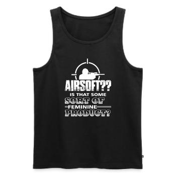 Airsoft Airsoft Soft Of Feminine Product - Men's Premium Organic Tank Top - black - Front - Michal (187cm)