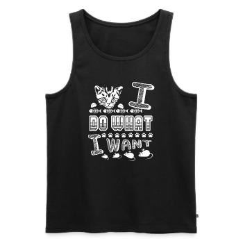 Himalayan cat Himalayan cat I Do What I Want - Men's Premium Organic Tank Top - black - Front - Michal (187cm)