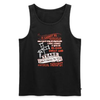 Forever Title Physical Therapist - Men's Premium Organic Tank Top - black - Front - Michal (187cm)