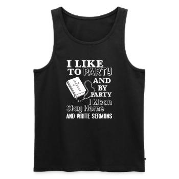 Pastor Proud To Be A Pastor - Men's Premium Organic Tank Top - black - Front - Michal (187cm)