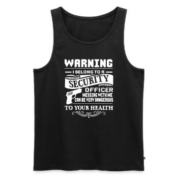 Security Officer I Belong To Security Officer - Men's Premium Organic Tank Top - black - Front - Michal (187cm)
