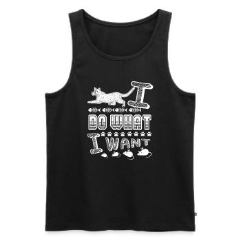Savannah Cat Savannah Cat I Do What I Want - Men's Premium Organic Tank Top - black - Front - AI Model Male 178 light (178cm)