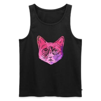 Snowshoe Cat Snowshoe Cat Colorful - Men's Premium Organic Tank Top - black - Front - Michal (187cm)