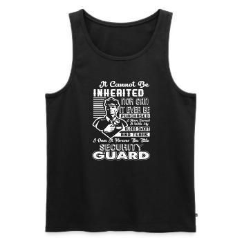 Security Guard Forever The Title Security Guard - Men's Premium Organic Tank Top - black - Front - Michal (187cm)