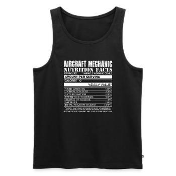 Aircraft Mechanic Nutrition Facts - Men's Premium Organic Tank Top - black - Front - Michal (187cm)