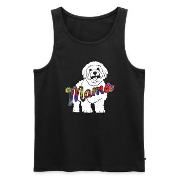 Bichon Frise Bichon Frise Mama - Men's Premium Organic Tank Top - black - Front - Michal (187cm)