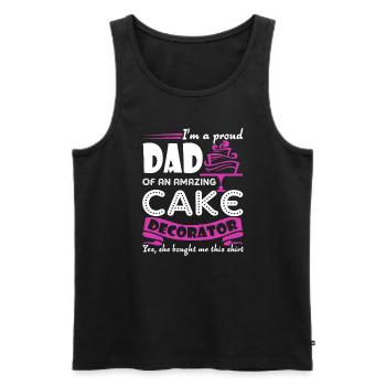 Cake Decorator Cake Decorator Dad - Men's Premium Organic Tank Top - black - Front - AI Model Male 178 light (178cm)