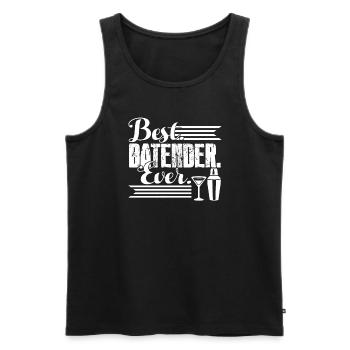 Best Bartender Ever - Men's Premium Organic Tank Top - black - Front - Michal (187cm)