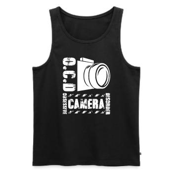 Photographer Obsessive Camera Disorder - Men's Premium Organic Tank Top - black - Front - Michal (187cm)