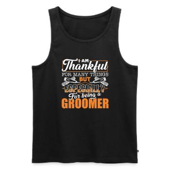 Dog Groomer Love Being A Groomer - Men's Premium Organic Tank Top - black - Front - AI Model Male 178 light (178cm)