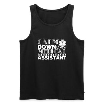 Medical Assistant I am A Medical Assistant - Men's Premium Organic Tank Top - black - Front - Michal (187cm)