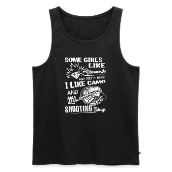 Shooting Like Camo And Shooting Things - Men's Premium Organic Tank Top - black - Front - Michal (187cm)