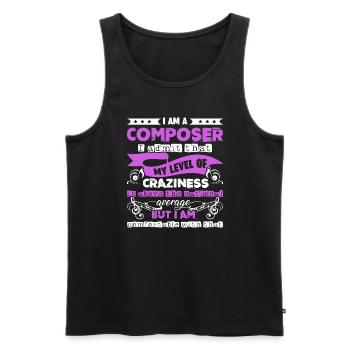 Composer I am A Composer - Men's Premium Organic Tank Top - black - Front - AI Model Male 178 light (178cm)