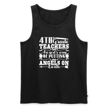 4th Grade Teacher God Made 4th Grade Teachers - Men's Premium Organic Tank Top - black - Front - Michal (187cm)