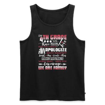 Things About 4th Grade Teacher - Men's Premium Organic Tank Top - black - Front - Michal (187cm)