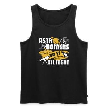 Astronomer Astronomers Do It All Might - Men's Premium Organic Tank Top - black - Front - AI Model Male 178 light (178cm)