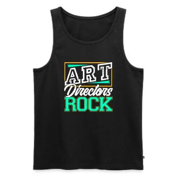 Art Directors Rock - Men's Premium Organic Tank Top - black - Front - AI Model Male 178 light (178cm)