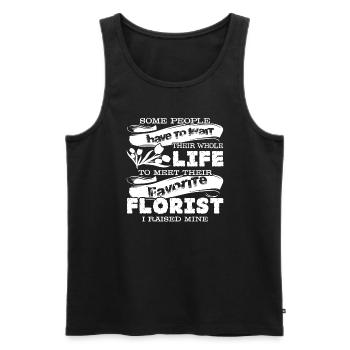 Florist Proud Florist Parent - Men's Premium Organic Tank Top - black - Front - Michal (187cm)