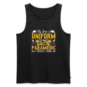 Paramedic Being A Paramedic Never Ends - Men's Premium Organic Tank Top - black - Front - Michal (187cm)