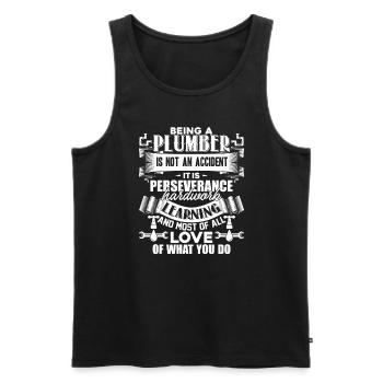 Plumber Being A Plumber - Men's Premium Organic Tank Top - black - Front - Michal (187cm)