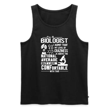 Biologist I am A Biologist - Men's Premium Organic Tank Top - black - Front - Michal (187cm)