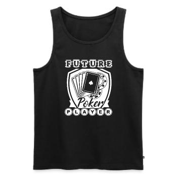 Poker Future Poker Player - Men's Premium Organic Tank Top - black - Front - Michal (187cm)