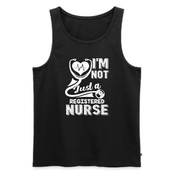 Registered Nurse I am Not Just A Registered Nurse - Men's Premium Organic Tank Top - black - Front - AI Model Male 178 light (178cm)