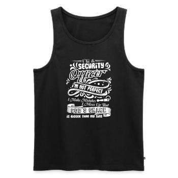 Security Officer I am A Security Officer - Men's Premium Organic Tank Top - black - Front - Michal (187cm)