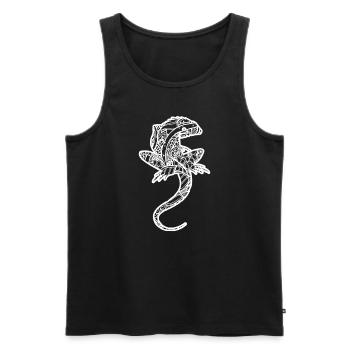 Lizard Floral Pattern - Men's Premium Organic Tank Top - black - Front - AI Model Male 178 light (178cm)