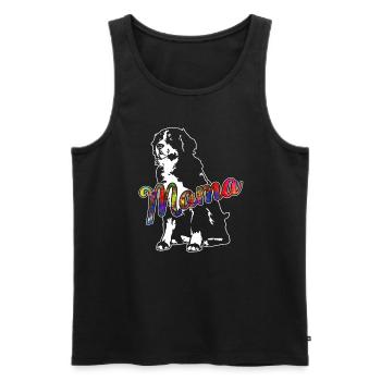 Bernese Mountain Mama - Men's Premium Organic Tank Top - black - Front - Michal (187cm)
