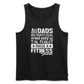 Proud Fitness Trainer Dad - Men's Premium Organic Tank Top - black - Front - Michal (187cm)