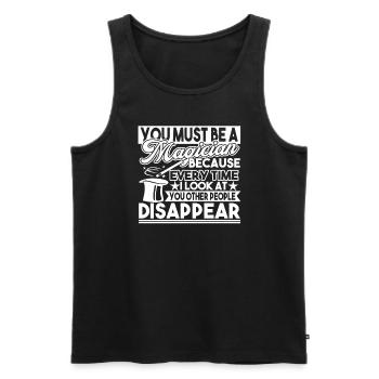 Magician You Must Be A Magician - Men's Premium Organic Tank Top - black - Front - AI Model Male 178 light (178cm)