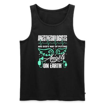 Anesthesiologist God Made Anesthesiologist - Men's Premium Organic Tank Top - black - Front - Michal (187cm)