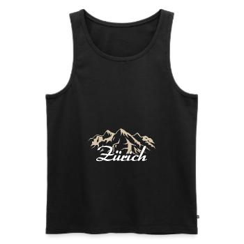 Zürich Schweiz Heimat Geschenk Kanton - Männer Premium Bio Tank Top - Schwarz - Vorne - AI Model Male 178 light (178cm)