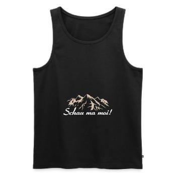 Bayern Spruch Schau ma moi Geschenk - Männer Premium Bio Tank Top - Schwarz - Vorne - Michal (187cm)