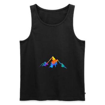 Mountains Mountain Alps Gift - Men's Premium Organic Tank Top - black - Front - Michal (187cm)