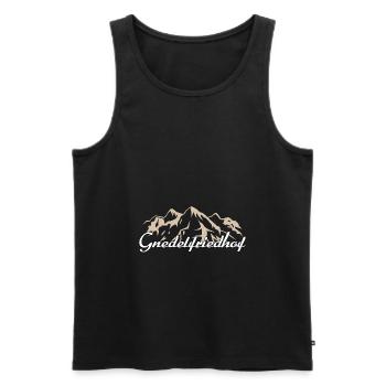 Knödelfriedhof Bayern Bayerisch boarisch lustig - Männer Premium Bio Tank Top - Schwarz - Vorne - Michal (187cm)