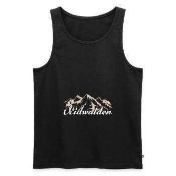 Nidwalden Schweiz Heimat Kanton Geschenk - Männer Premium Bio Tank Top - Schwarz - Vorne - AI Model Male 178 light (178cm)