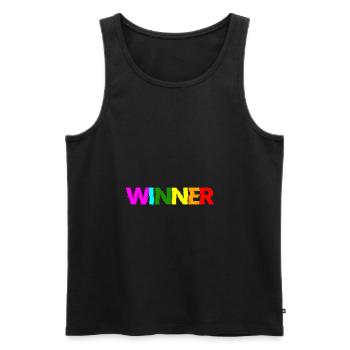 Winner - Men's Premium Organic Tank Top - black - Front - AI Model Male 178 light (178cm)