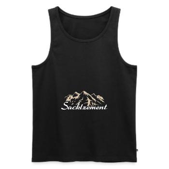 Bayern Sacklzement bayerischer Spruch Geschenk - Männer Premium Bio Tank Top - Schwarz - Vorne - Michal (187cm)