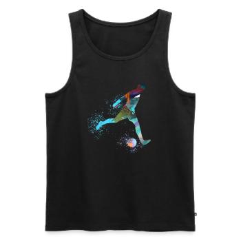 football ,footballer , football,graffiti - Men's Premium Organic Tank Top - black - Front - Michal (187cm)