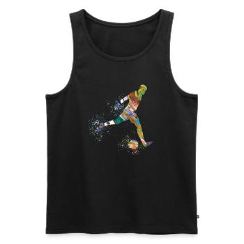 football ,footballer , football,graffiti - Men's Premium Organic Tank Top - black - Front - Michal (187cm)